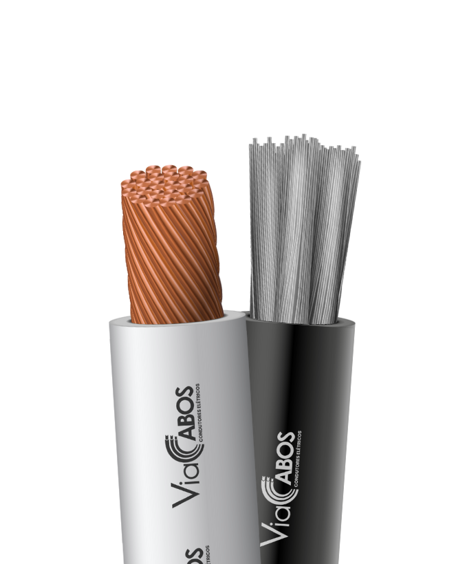 Par de cabos de alta temperatura ViaCabos, sendo um com cobertura cinza de silicone para até 300 °C e outro preto com isolação HEPR para até 130 °C. Com condutores de cobre nu ou estanhado, são ideais para fornos, motores, caldeiras e ambientes industriais que exigem resistência térmica elevada, isolamento eficaz e durabilidade.