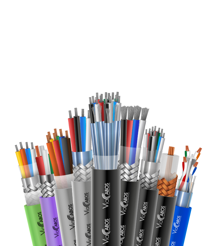 Conjunto de cabos de rede, dados e comunicação ViaCabos, incluindo modelos CAT5, CAT6, coaxial, Profibus, Profinet, DeviceNet e cabos manga. Com blindagem em malha de cobre, fita de alumínio ou sem blindagem, são ideais para redes de computadores, sistemas de CFTV, automação industrial e centros de dados, protegendo sinais contra interferências e garantindo transmissão confiável.