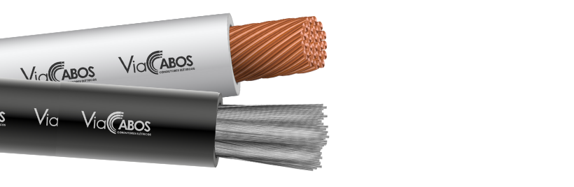 Par de cabos de alta temperatura ViaCabos, sendo um com cobertura cinza de silicone para até 300 °C e outro preto com isolação HEPR para até 130 °C. Com condutores de cobre nu ou estanhado, são ideais para fornos, motores, caldeiras e ambientes industriais que exigem resistência térmica elevada, isolamento eficaz e durabilidade.
