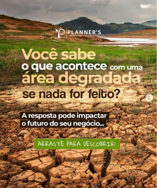 Você sabe o que acontece com uma área degradada se nada for feito?