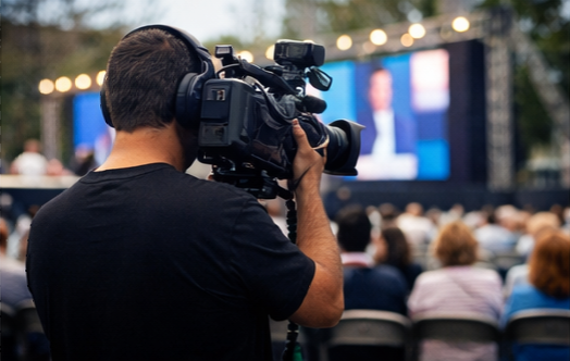 Backdrops, painéis, lambe-lambe, totens e cenografia suspensa