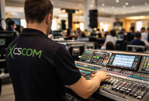 Backdrops, painéis, lambe-lambe, totens e cenografia suspensa