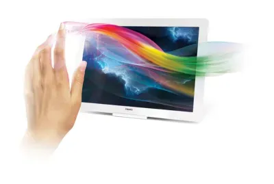 Painel de controle por gestos 3D Fibaro Swipe, interface invisível para automação residencial que reconhece movimentos manuais sem toque.