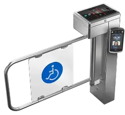 Catraca PNE da Control iD, solução de controle de acesso para pessoas com necessidades especiais.