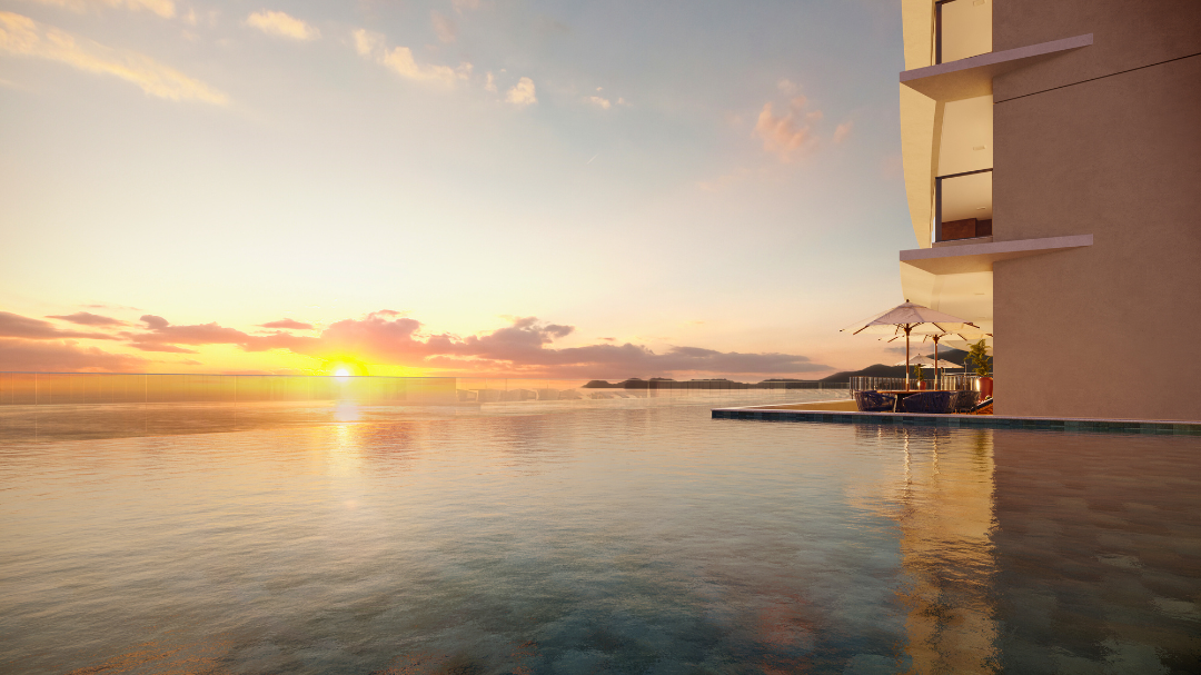 Piscina borda infinita praia penha