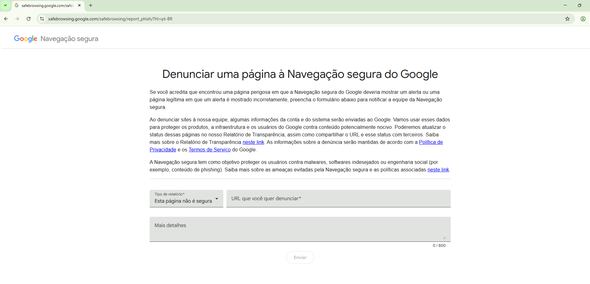 Safe Browsing Google | ermitão click
