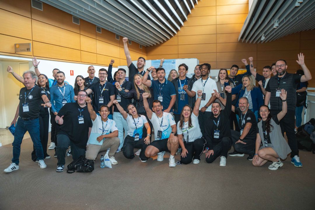 Time pedagógico com os participantes da mentoria do Hall Científico